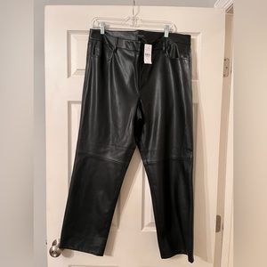 NWT Ann Taylor Faux Leather Cropped Pants